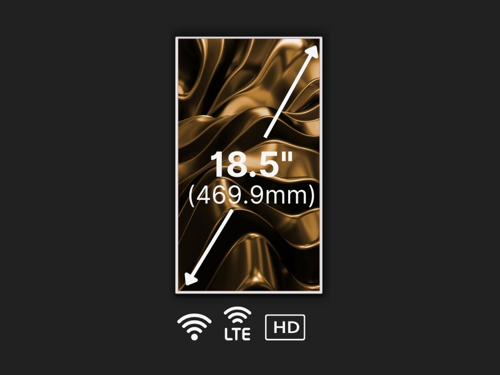 Videri Spark2 Compact Digital Canvas shown in portrait orientation with sample artwork on screen.