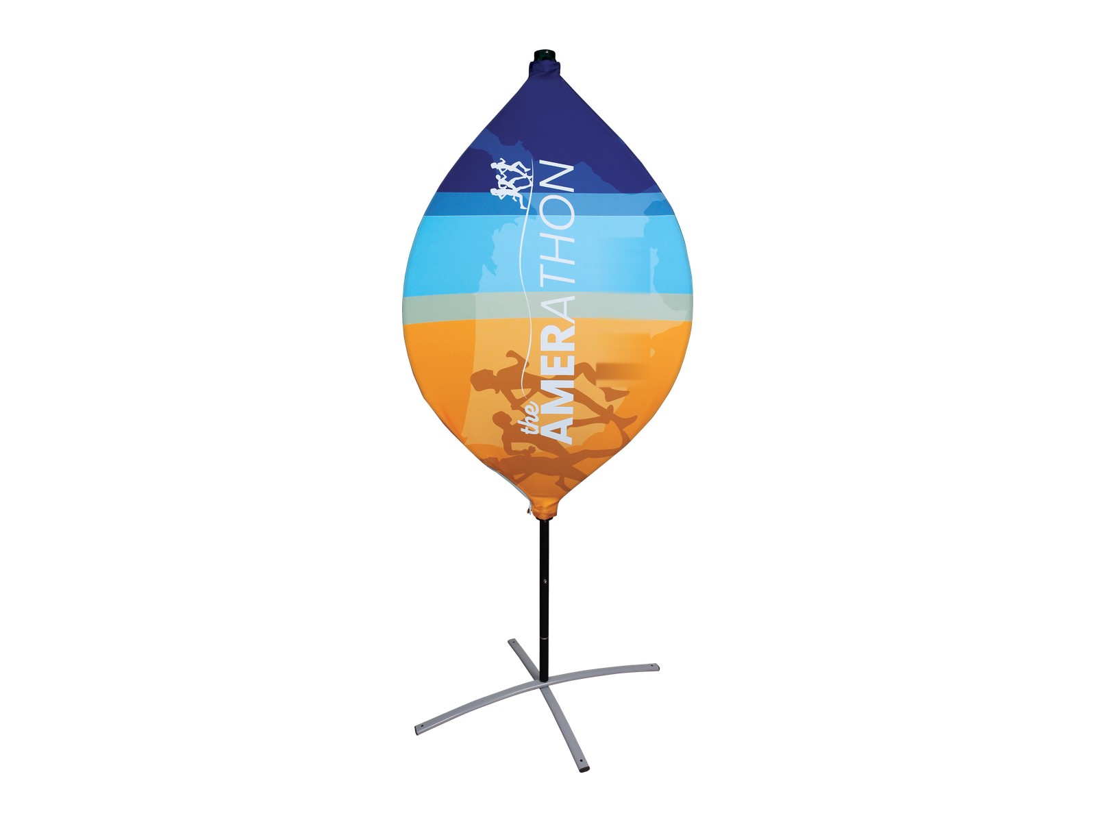 Lantern 360 event flag with a triple-sided rotating printed graphic.