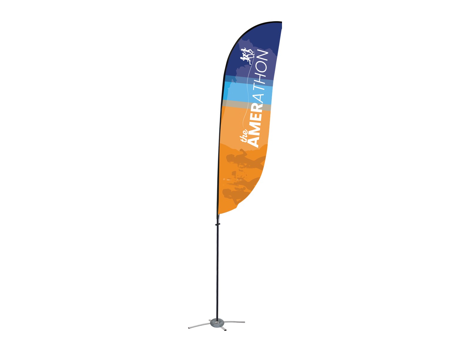 Large custom feather flag with printed branding